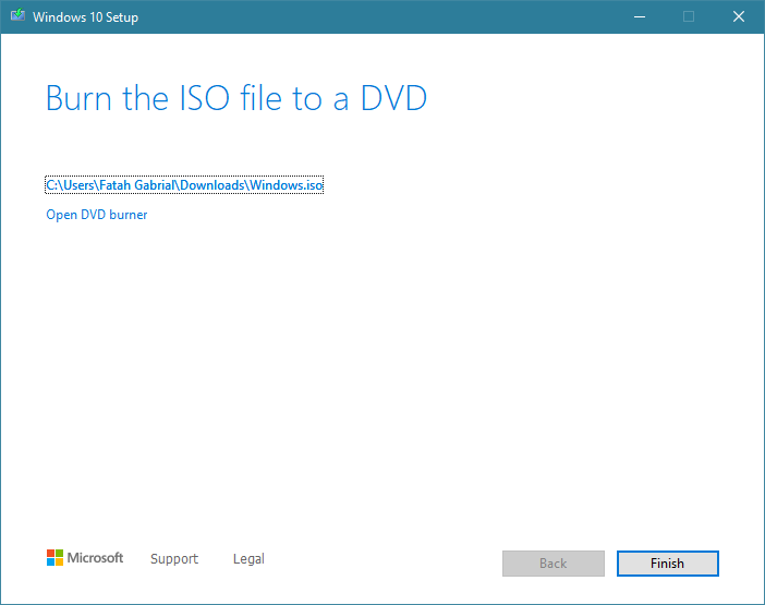 Downloaded Windows 10 ISO