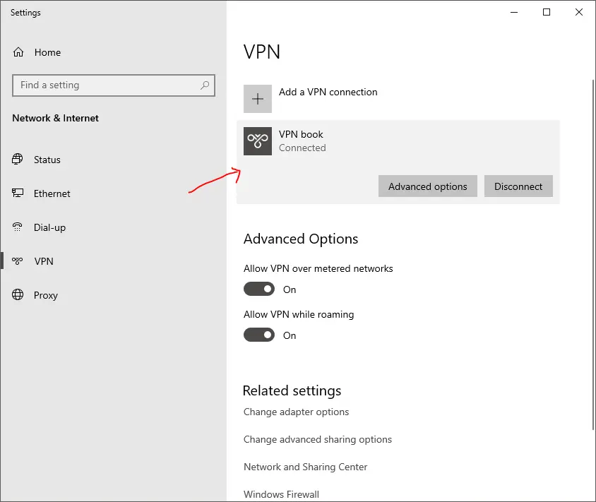 VPN Book Connected